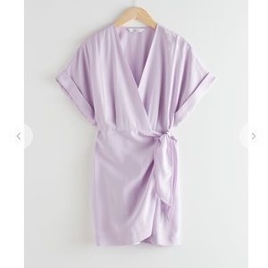 & Other Stories Kimono Wrap Mini Dress